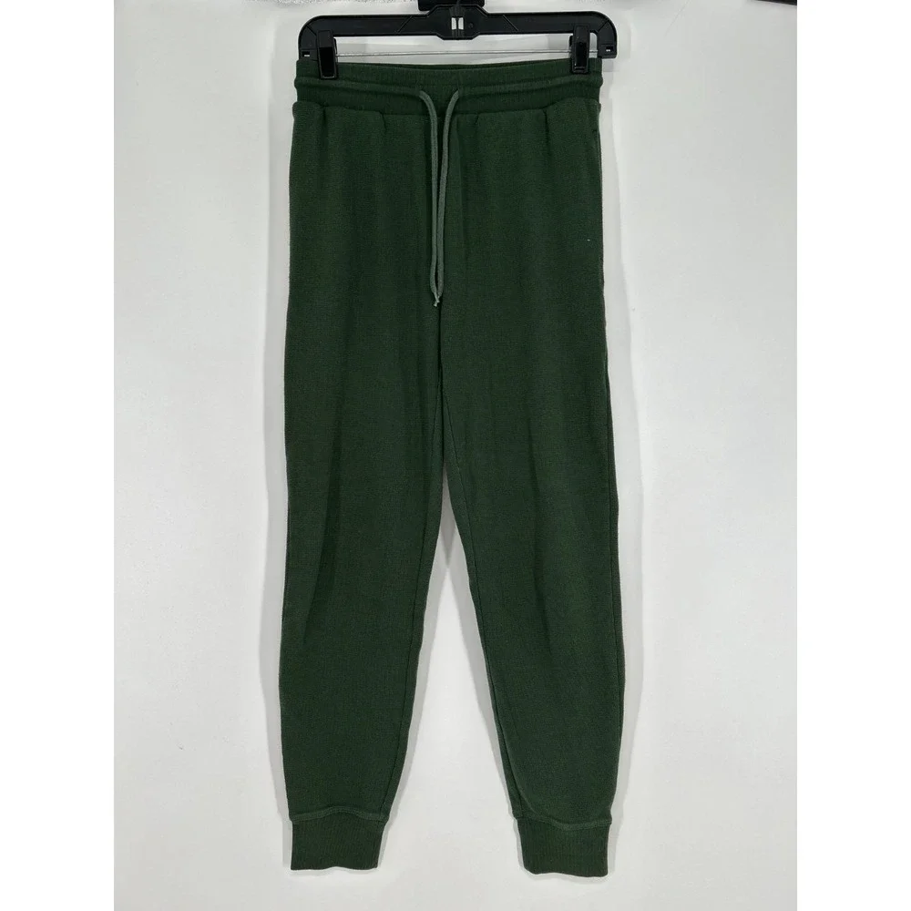 Aritzia Sunday‎ Best Joggers Sweatpants Pants Small Thermal Waffle Knit Tapered